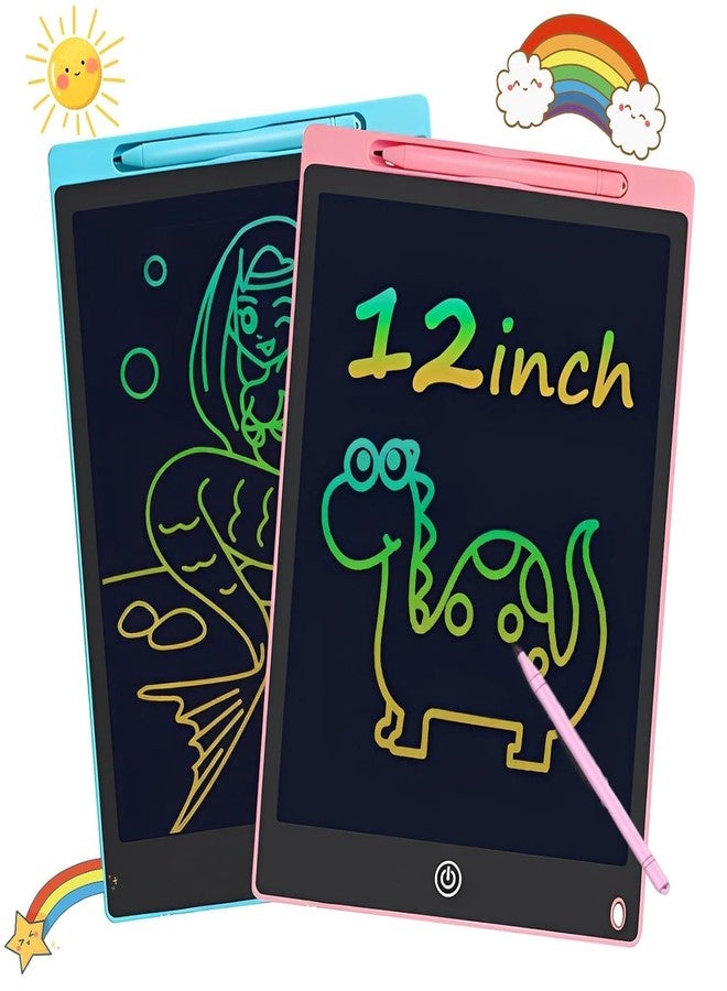 EVALUEMART Plastic 12 Inch LCD Writing Tablet with Stylus Pen, Electronic Colorful Screen Magic Slate Doodle Drawing Board Pad Scribbler Educational Learning Tool - Image 1